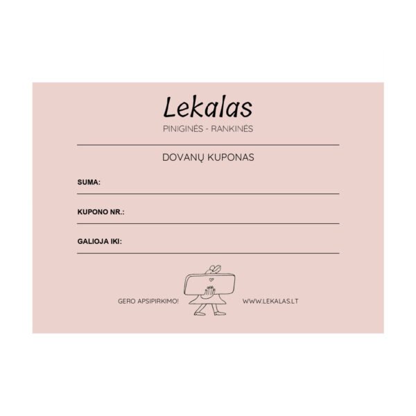 Lekalas.lt Dovanų kuponas
