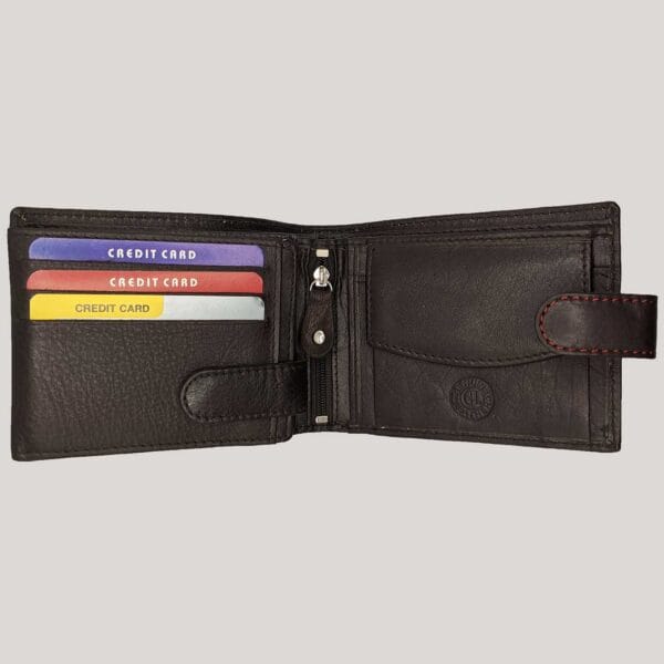 Vyriška odinė piniginė GL - ruda (2)