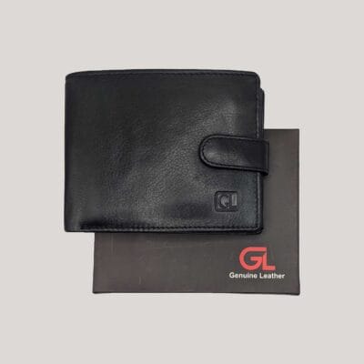 Klasikinė vyriška odinė piniginė GL - juoda Klasikinė vyriška odinė piniginė GL - juoda