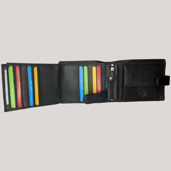 Klasikinė vyriška odinė piniginė GL - juoda (4)