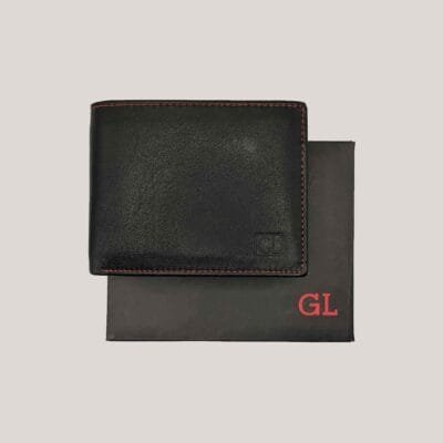 Odinė piniginė be užsegimo GL - juoda