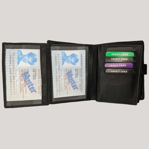 Talpi vyriška odinė piniginė GL - juoda (3) Talpi vyriška odinė piniginė GL - juoda (3)