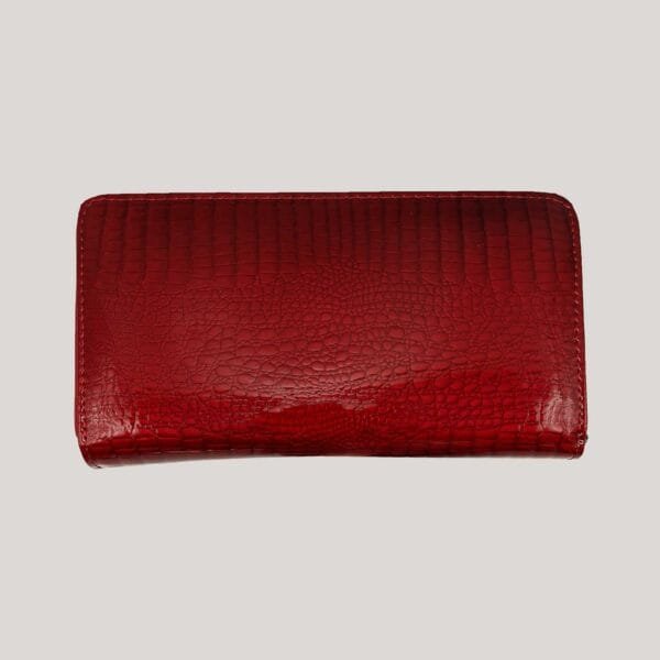 Moteriška odinė piniginė-delninė Jennifer Jones - raudona (3)