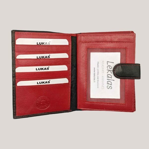 Vyriška odinė piniginė Lukas - juoda (2)