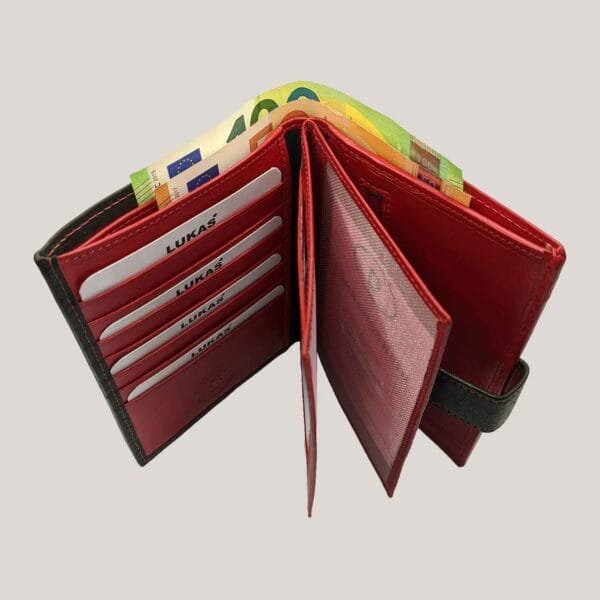 Vyriška odinė piniginė Lukas - juoda (5)