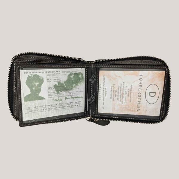 Vyriška odinė piniginė Wild Things Only juoda (3)