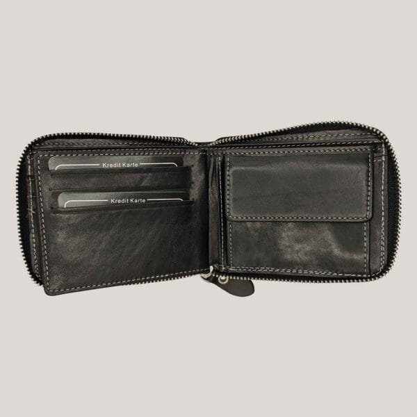 Vyriška odinė piniginė Wild Things Only juoda (4)