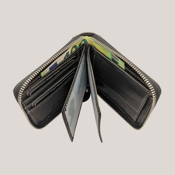 Vyriška odinė piniginė Wild Things Only juoda (5)