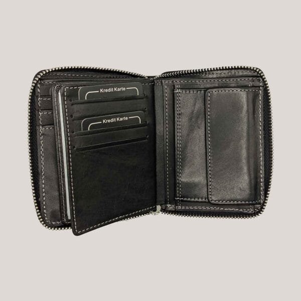 Vyriška odinė piniginė Wild Things Only juoda (4)