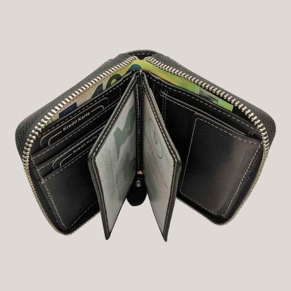 Vyriška odinė piniginė Wild Things Only juoda (5)