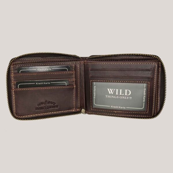 Vyriška odinė piniginė Wild Things Only ruda (2) Vyriška odinė piniginė Wild Things Only ruda (2)