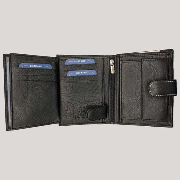 Vyriška odinė piniginė Always Wild - juoda (4)