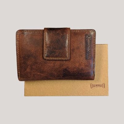 Didelė odinė piniginė Bull Burry - ruda