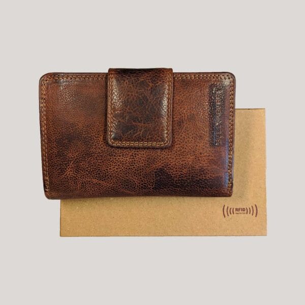 Didelė odinė piniginė Bull Burry - ruda