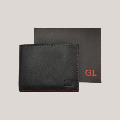 Vyriška odinė piniginė Genuine Leather juoda Vyriška odinė piniginė Genuine Leather juoda