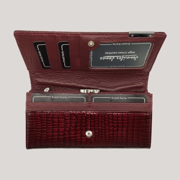 Odinė piniginė Jennifer Jones - bordo (2)