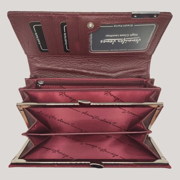 Odinė piniginė Jennifer Jones - bordo (3)