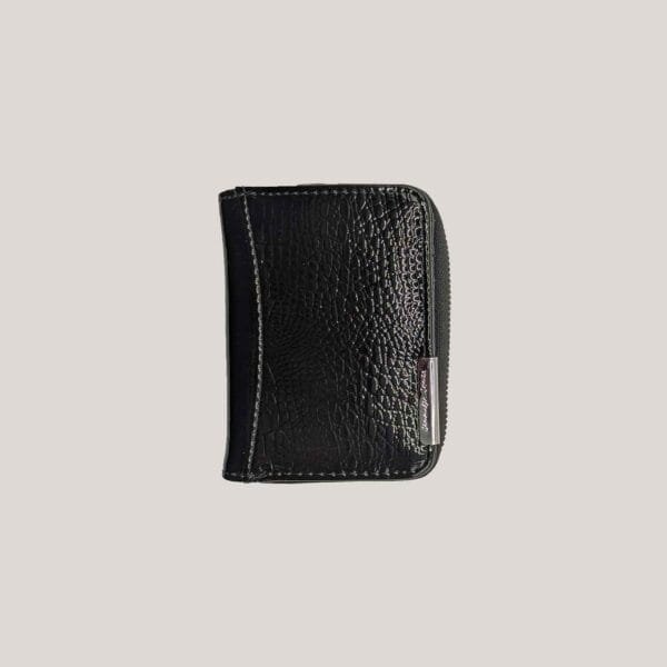 Maža odinė piniginė Jennifer Jones - juoda