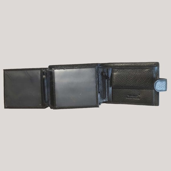Vyriška odinė piniginė Vermari - juoda (2)