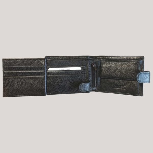 Vyriška odinė piniginė Vermari - juoda (3)