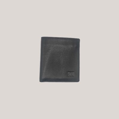 Vyriška odinė piniginė Genuine Leather juoda Vyriška odinė piniginė Genuine Leather juoda