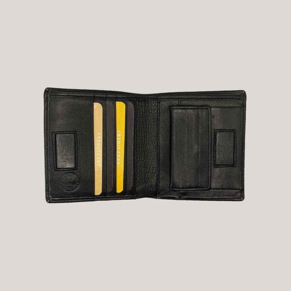 Vyriška odinė piniginė Genuine Leather juoda (2)