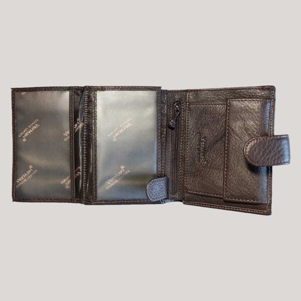 Vyriška odinė piniginė Vermari ruda (3)