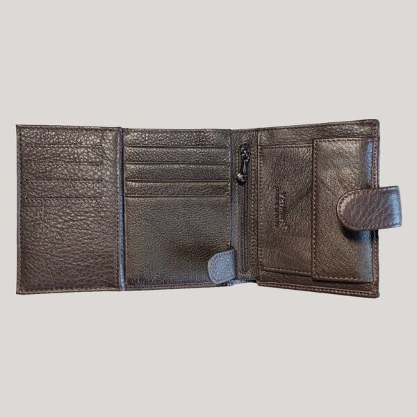 Vyriška odinė piniginė Vermari ruda (4)