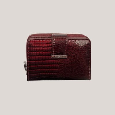 Maža moteriška odinė piniginė Jennifer Jones - bordo