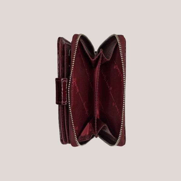 Maža moteriška odinė piniginė Jennifer Jones - bordo (4)