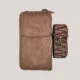 Eco leather wallet-handbag brown