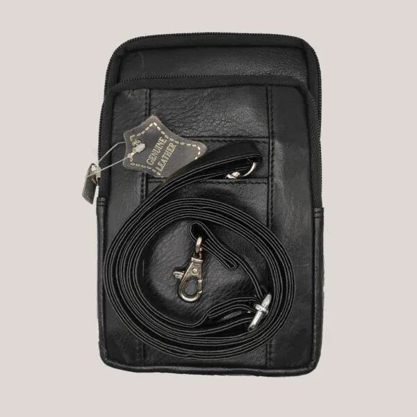 Genuine leather handbag black