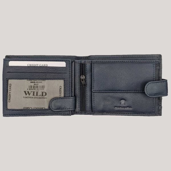 Vyriška odinė piniginė Always Wild - mėlyna (2)