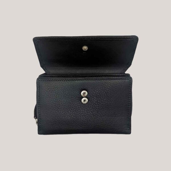 Moteriška odinė piniginė Money Maker juoda (2)