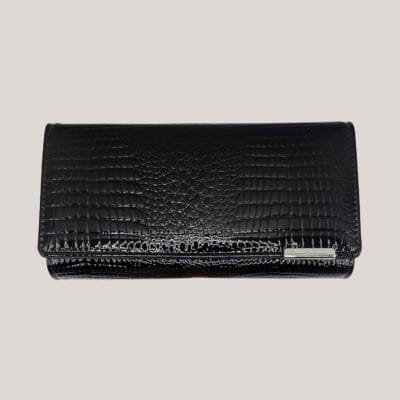 Moteriška odinė piniginė Jennifer Jones - juoda