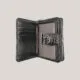 Women's eco leather wallet with magnet black