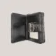 Women's eco leather wallet with magnet black
