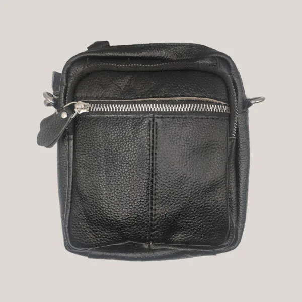Men's leather handbag black