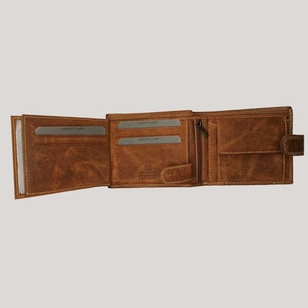 Vyriška odinė piniginė Always Wild - šviesiai ruda (4)