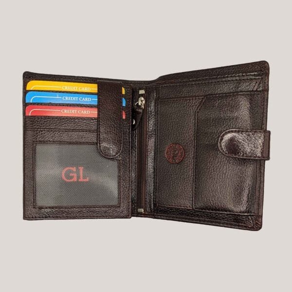 Odinė piniginė Genuine Leather ruda (2)