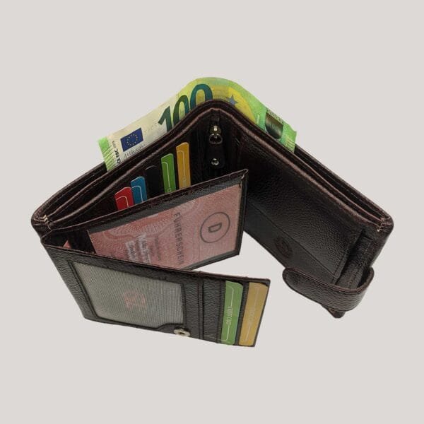 Klasikinė vyriška odinė piniginė GL - ruda (5)