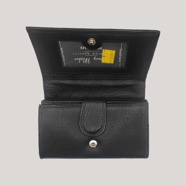 Odinė piniginė moterims Money Maker juoda (2) Odinė piniginė moterims Money Maker juoda (2)