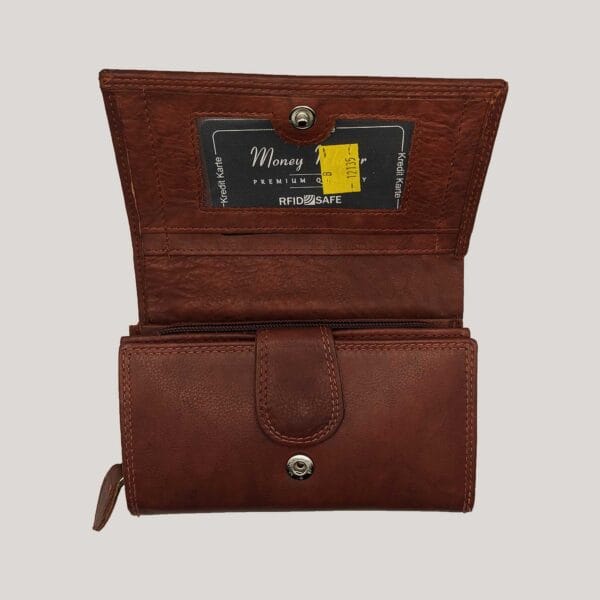 Odinė piniginė moterims Money Maker ruda (2)