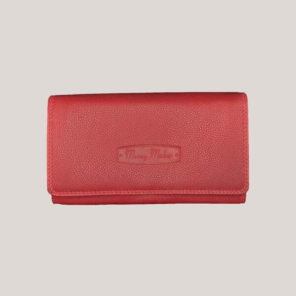 Moteriška odinė piniginė Money Maker - raudona