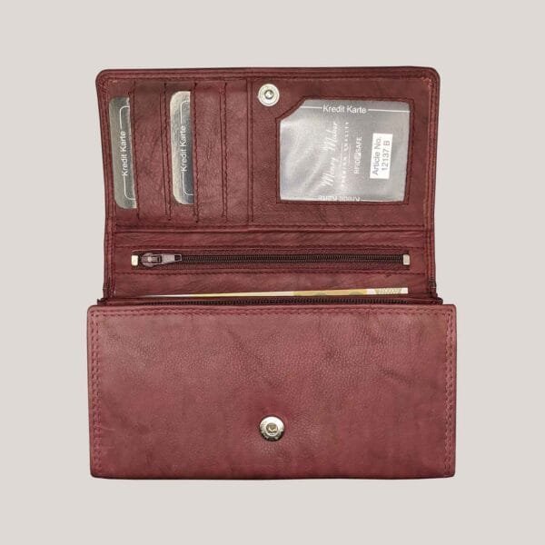 Moteriška odinė piniginė Money Maker violetinė (2)