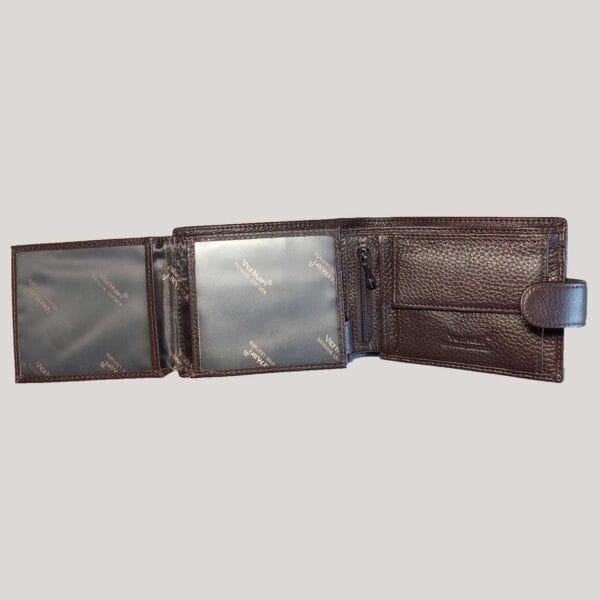 Vyriška odinė piniginė Vermari - ruda (2)