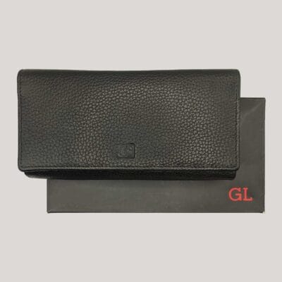 Klasikinė moteriška odinė piniginė GL - juoda