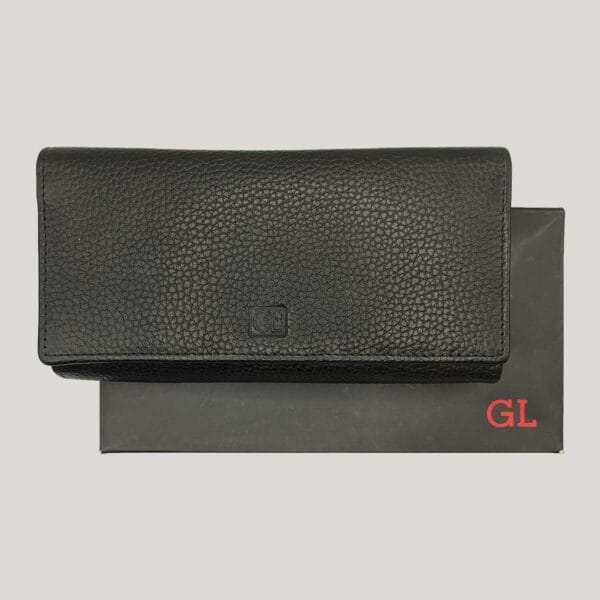 Klasikinė moteriška odinė piniginė GL - juoda