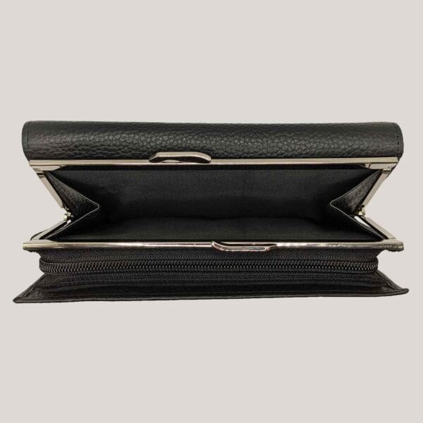 Klasikinė moteriška odinė piniginė GL - juoda (5) Klasikinė moteriška odinė piniginė GL - juoda (5)