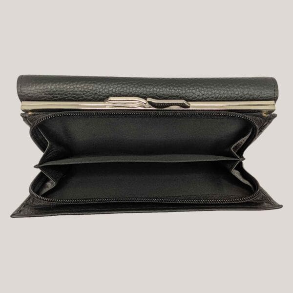 Klasikinė moteriška odinė piniginė GL - juoda (6) Klasikinė moteriška odinė piniginė GL - juoda (6)